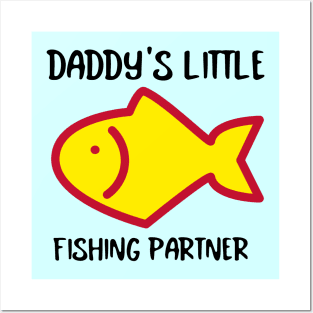 Daddy's Little Fishing Partner | Cute Fishing Posters and Art